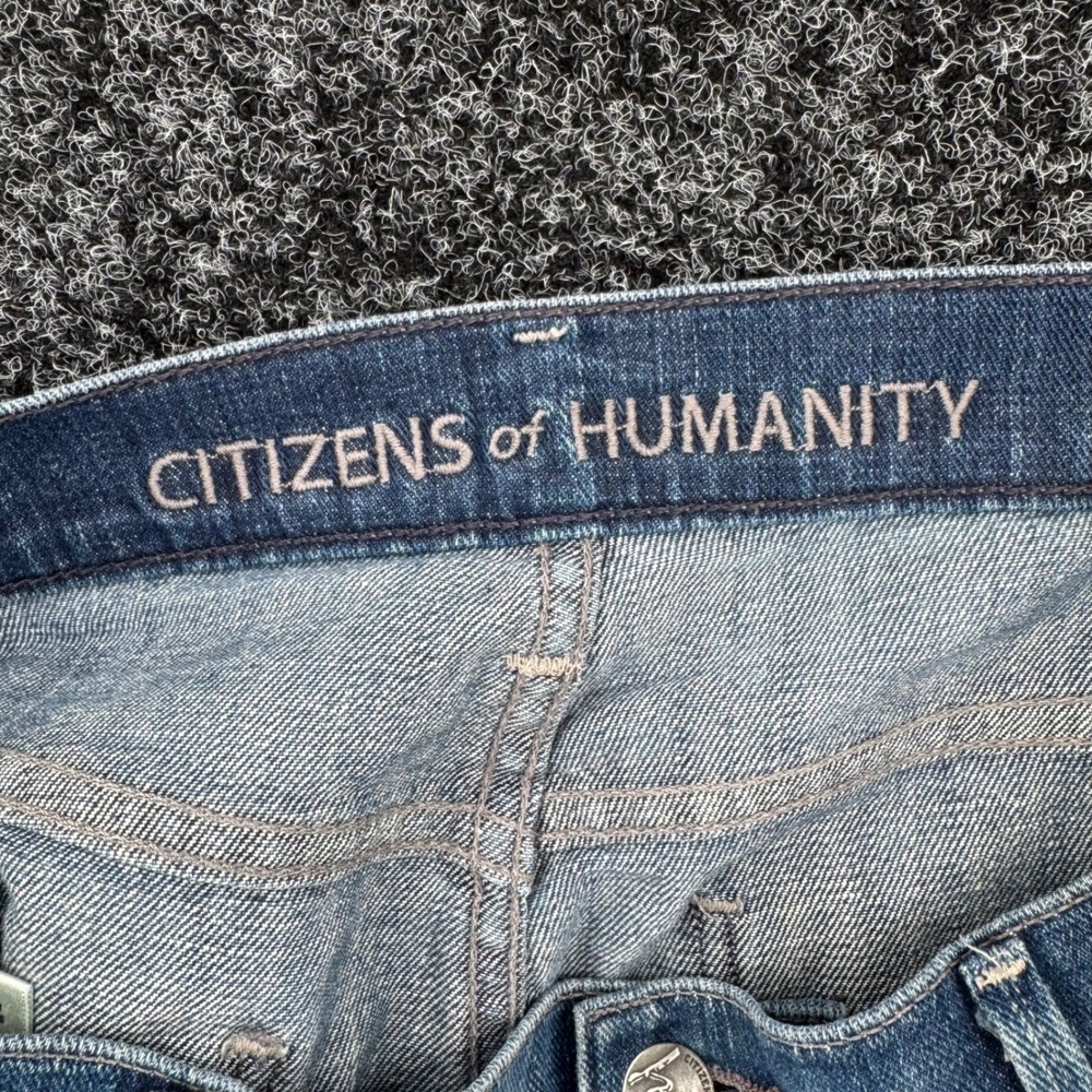 Citizens of Humanity Dani Cropped Straight Leg Jeans Blue Medium Wash 1386-901 - Picture 2 of 11
